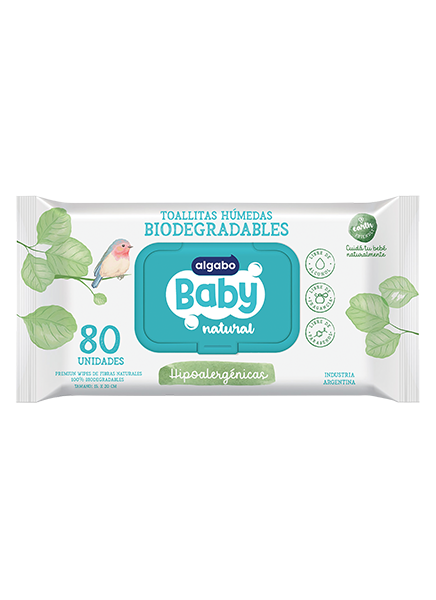 Toallita Húmedas Reciclables x 80 unidades con Tapa