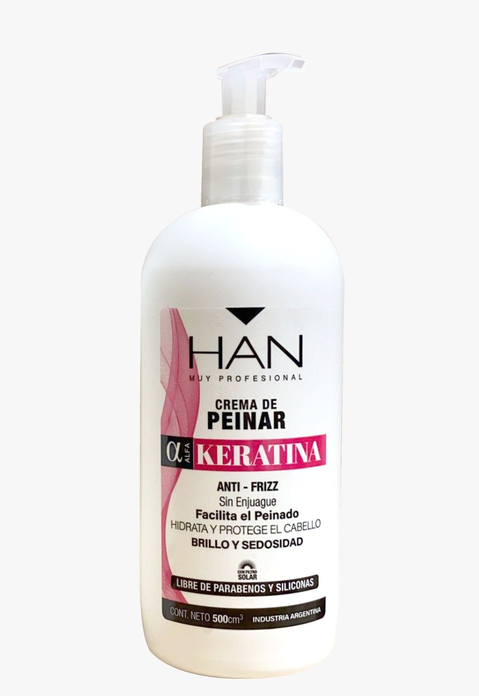 Crema de peinar Keratina Anti Frizz x 500cc