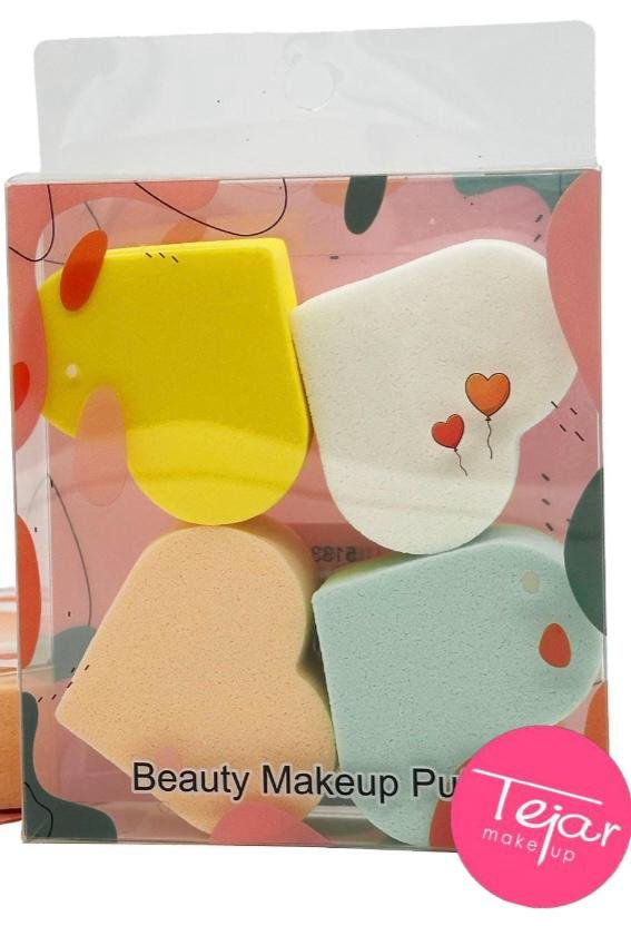Box esponjas de latex x 4 unidades  corazon Art 2171