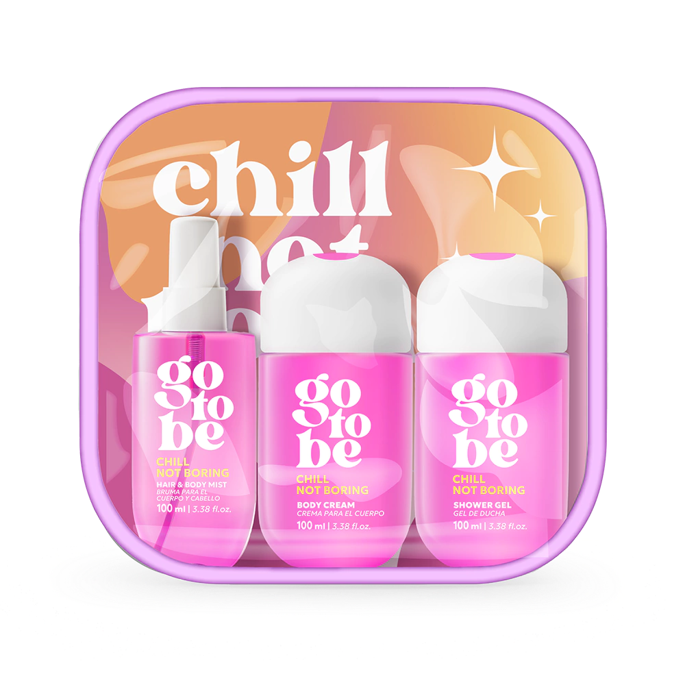 Set Chill Not Boring Body mist x 100ml + Body cream x 100ml + Shower gel x 100ml