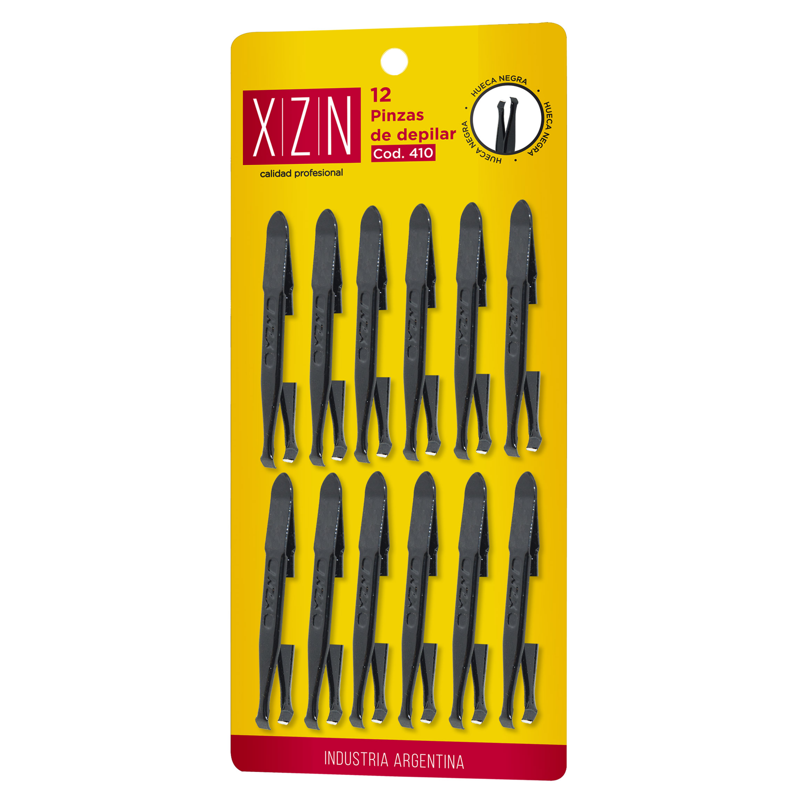 Pinza negra x12 unid