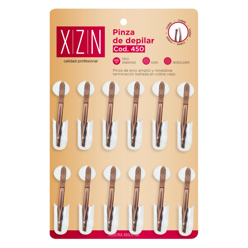 Pinza de Depilar de Cobre x 12